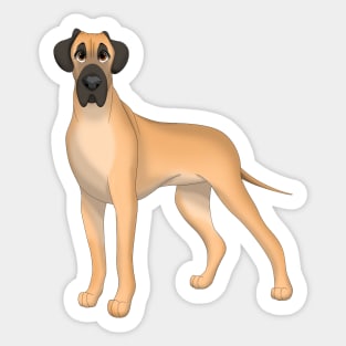 Fawn Great Dane Dog Sticker